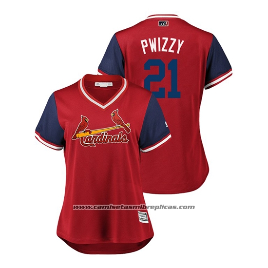 Camiseta Beisbol Mujer St. Louis Cardinals Patrick Wisdom 2018 LLWS Players Weekend Pwizzy Rojo